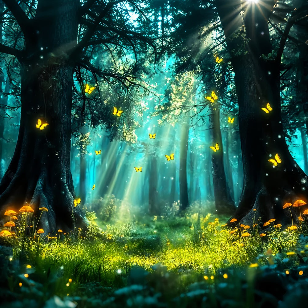 Fantasy Forest Backdrop Glowing Butterfly Haven Backdrop LXX57-114