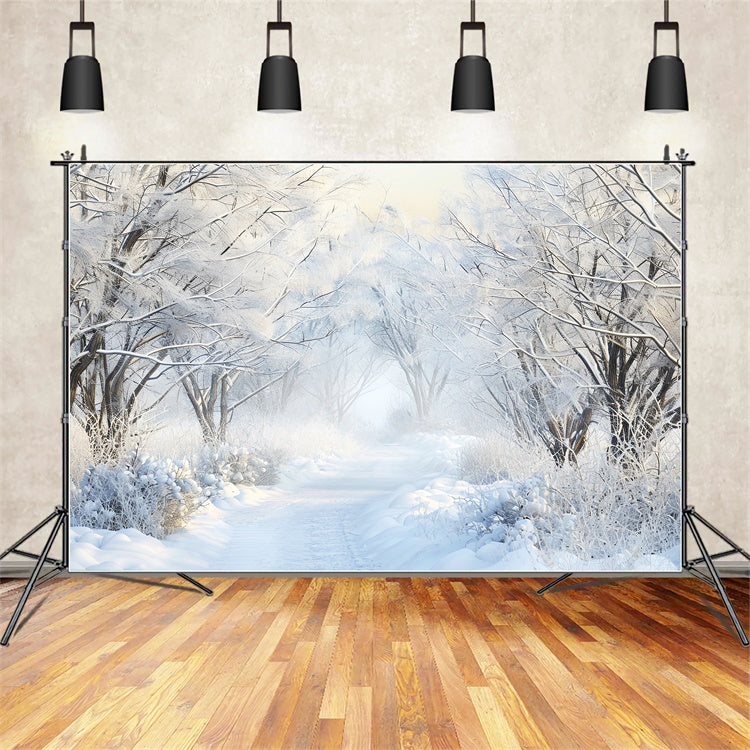Winter Forest Backdrop Frozen Dreams Trail Backdrop LXX57-120