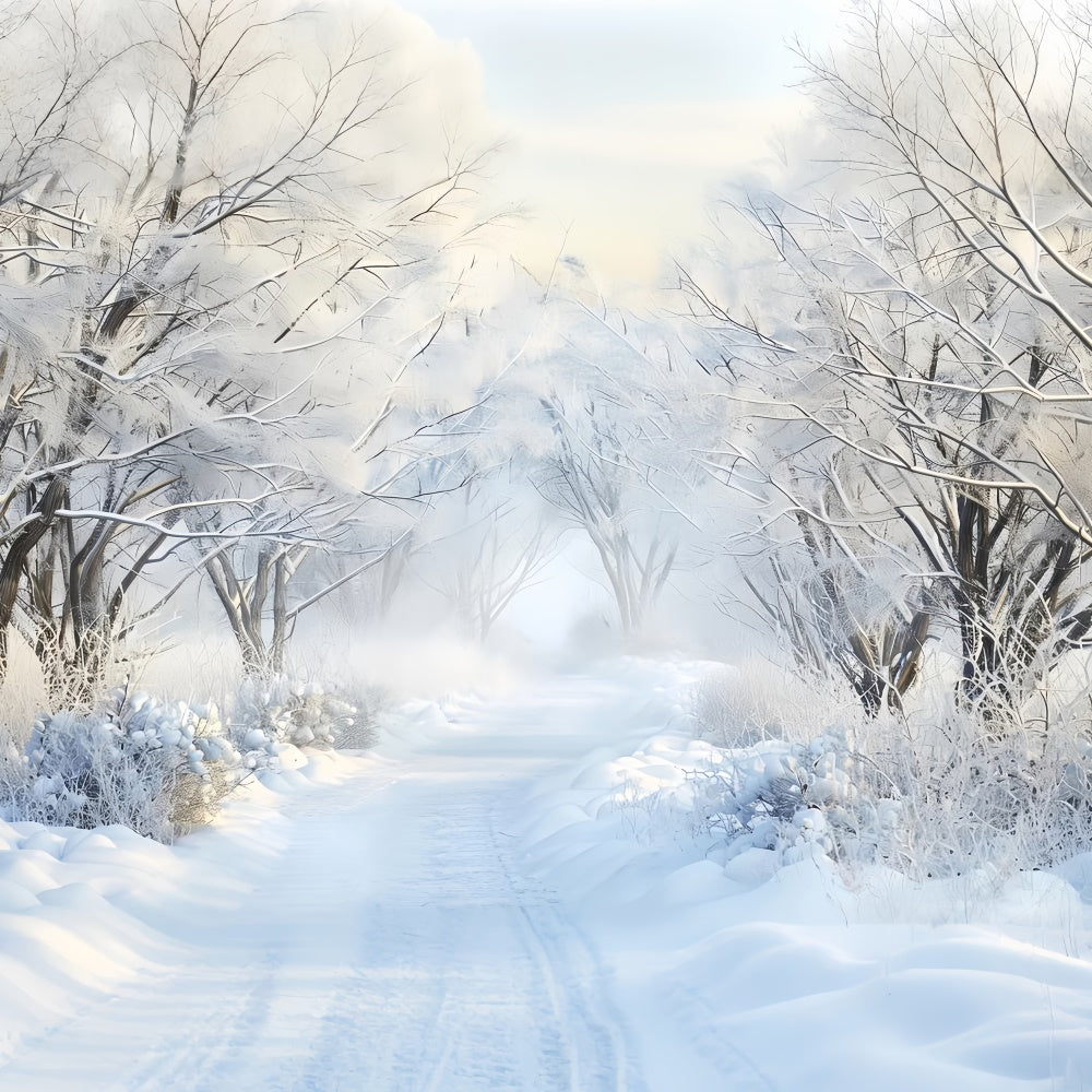 Winter Forest Backdrop Frozen Dreams Trail Backdrop LXX57-120