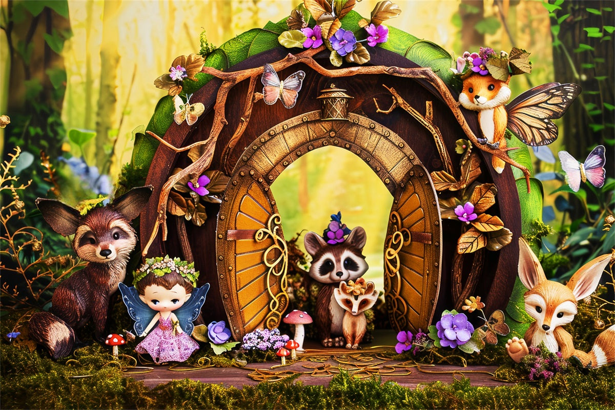 Fairy Forest Backdrop Enchanted Critter Welcome Backdrop LXX57-129