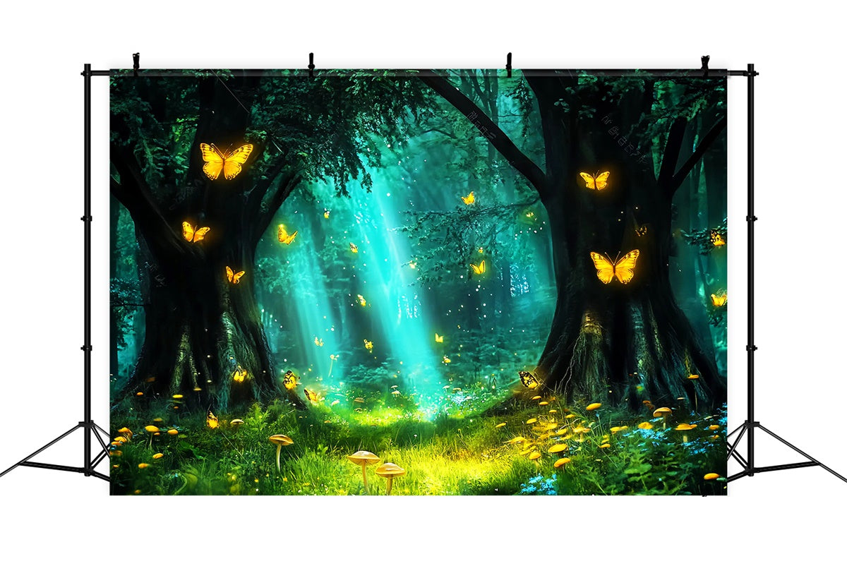 Forest Photo Backdrop Butterfly Glow Meadow Backdrop LXX57-141