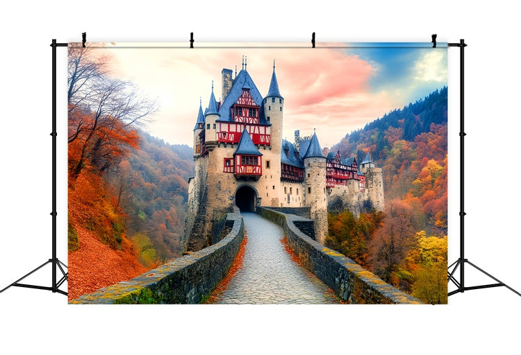 Autumn Backdrop Enchanted Twilight Castle Backdrop LXX57-153