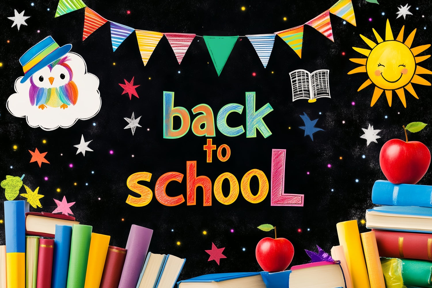 Back To School Backdrop Banner School Fun Backdrop LXX57-16