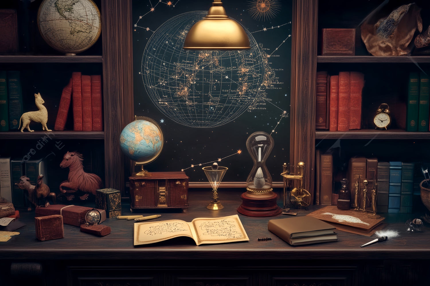 Back To School Backdrops Celestial Study Chamber Backdrop LXX57-19