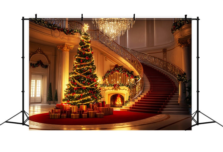 Vintage Backdrop Elegant Ballroom Christmas Backdrop LXX57-194