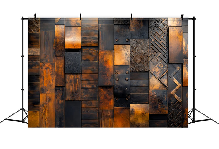 Backdrop Metal Structure Vintage Photo Backdrops Burnished Metal Panel Backdrop LXX57-196