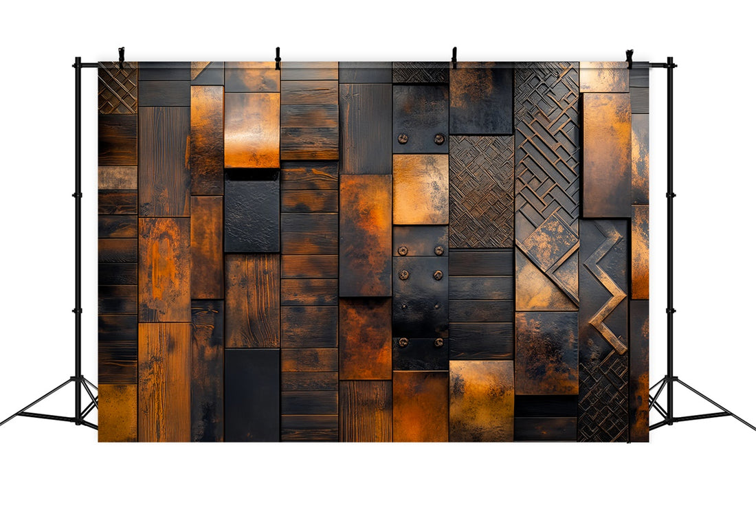 Vintage Photo Backdrops Burnished Metal Panel Backdrop LXX57-196