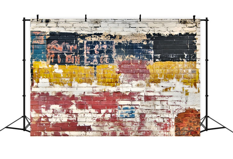 Vintage Wall Backdrop Urban Peel Fade Brick Wall Backdrop LXX57-198