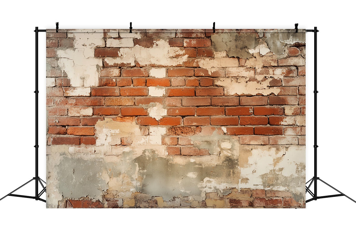Vintage Wall Backdrop Rustic Peeling Brick Backdrop LXX57-199