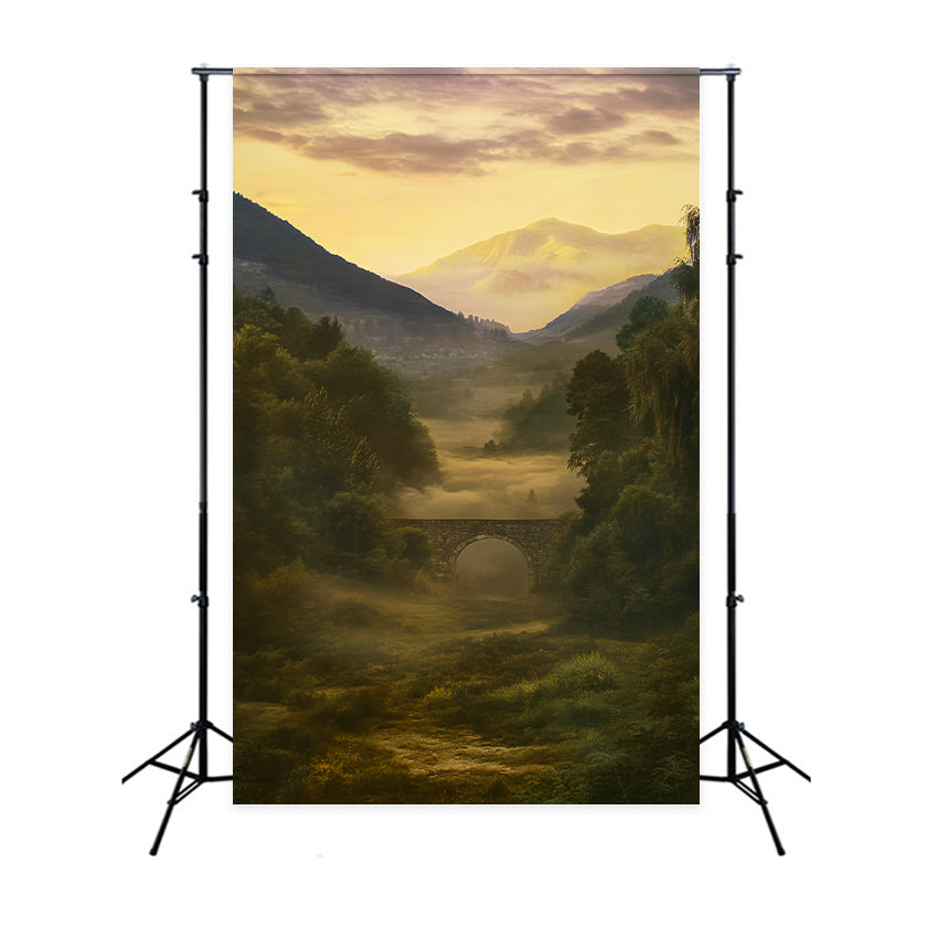 Vintage Backdrops Morning Haze Scenic Trail Backdrop LXX57-200