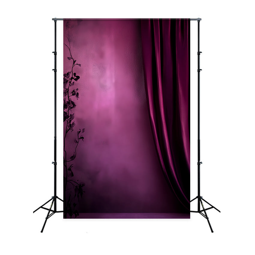 Vintage Photo Backdrops Moody Violet Curtain Backdrop LXX57-201