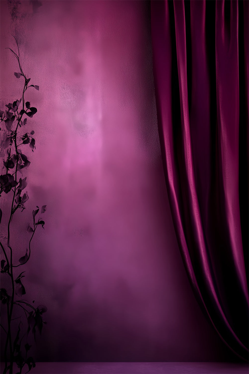 Vintage Photo Backdrops Moody Violet Curtain Backdrop LXX57-201