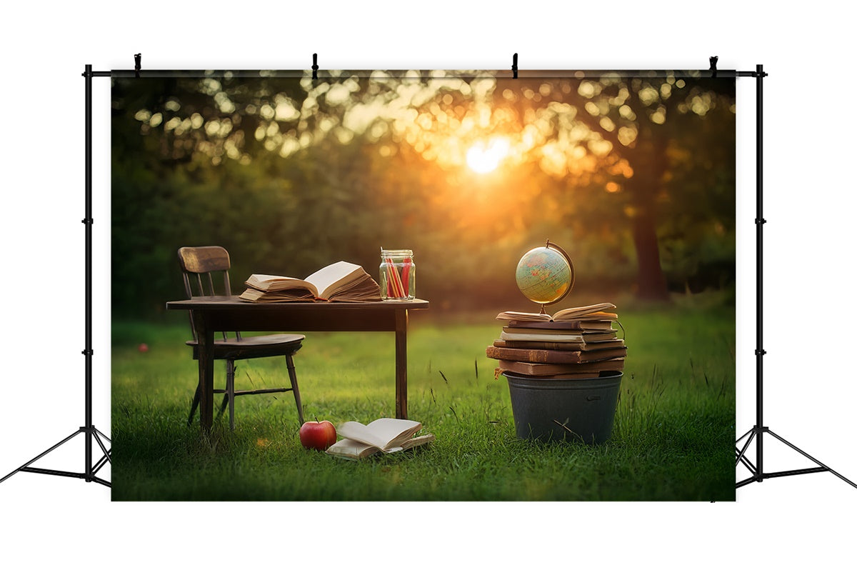 Back To School Photo Backdrop Golden Hour Learning Backdrop LXX57-21