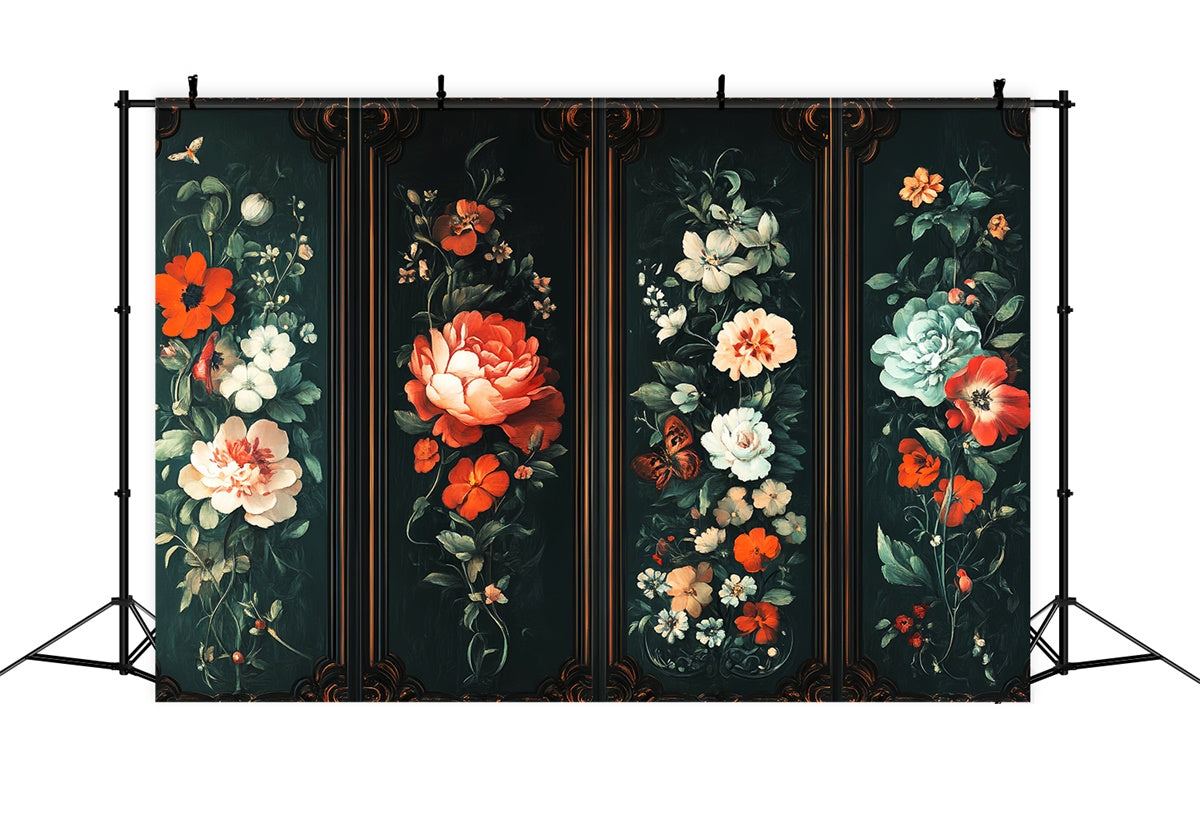 Victorian Backdrops Antique Flower Vintage Photo Backdrop LXX57-212