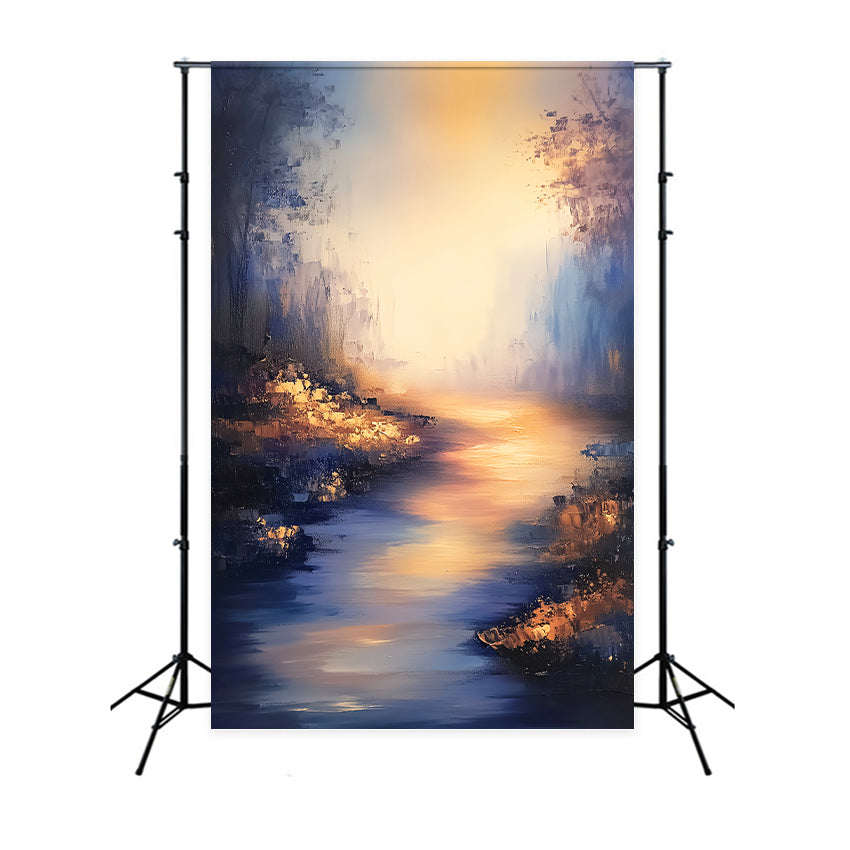 Backdrop Vintage Abstract Glow River Scene Backdrop LXX57-230