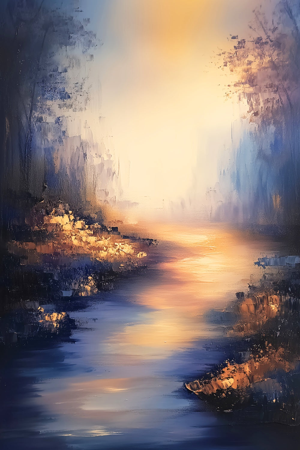 Backdrop Vintage Abstract Glow River Scene Backdrop LXX57-230