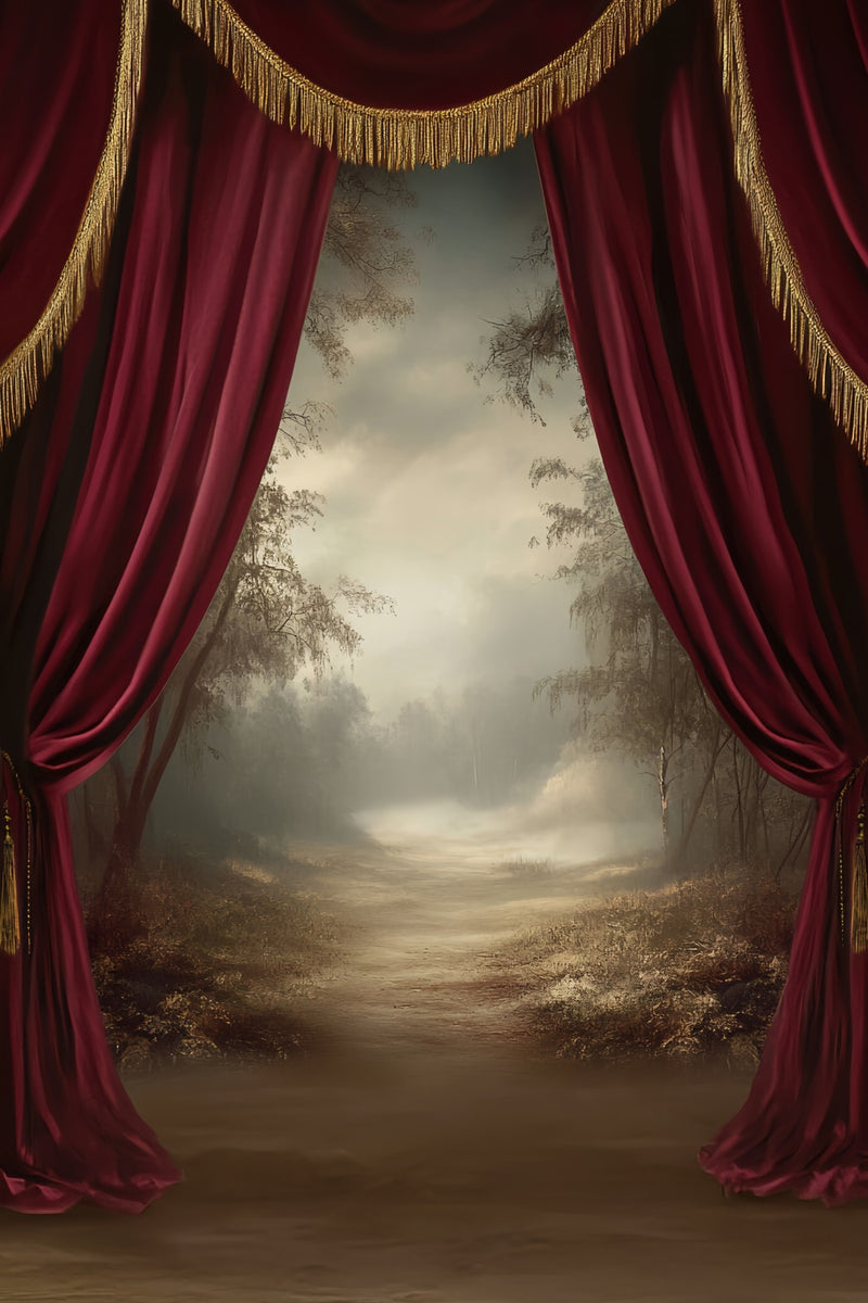 Portrait Backdrops Vintage Curtain Landscape Backdrop LXX57-289