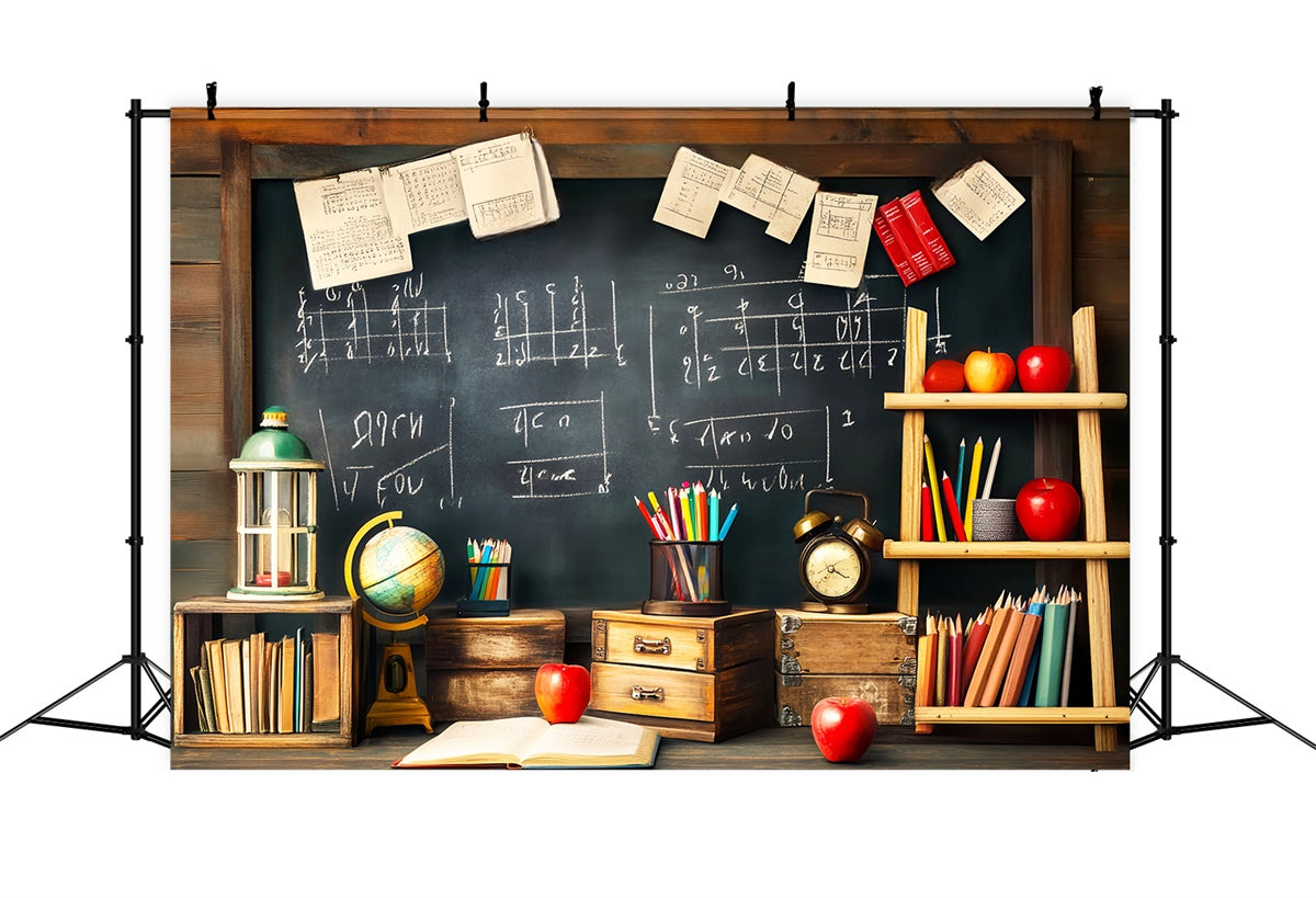 Chalkboard Backdrop Retro Classroom Study Vibe Backdrop LXX57-31