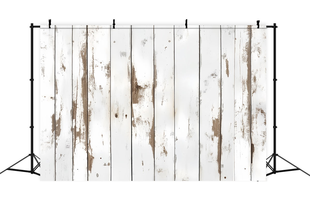 White Wood Backdrop Faded White Timber Backdrop LXX57-313