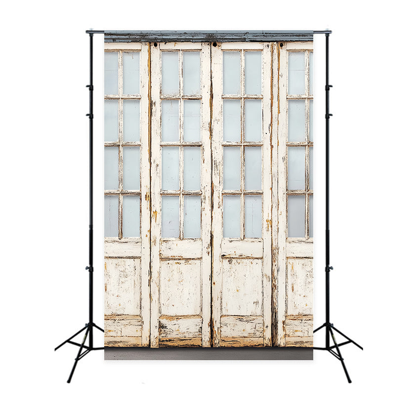 Wood Backdrop Weathered Vintage Door Backdrop LXX57-318