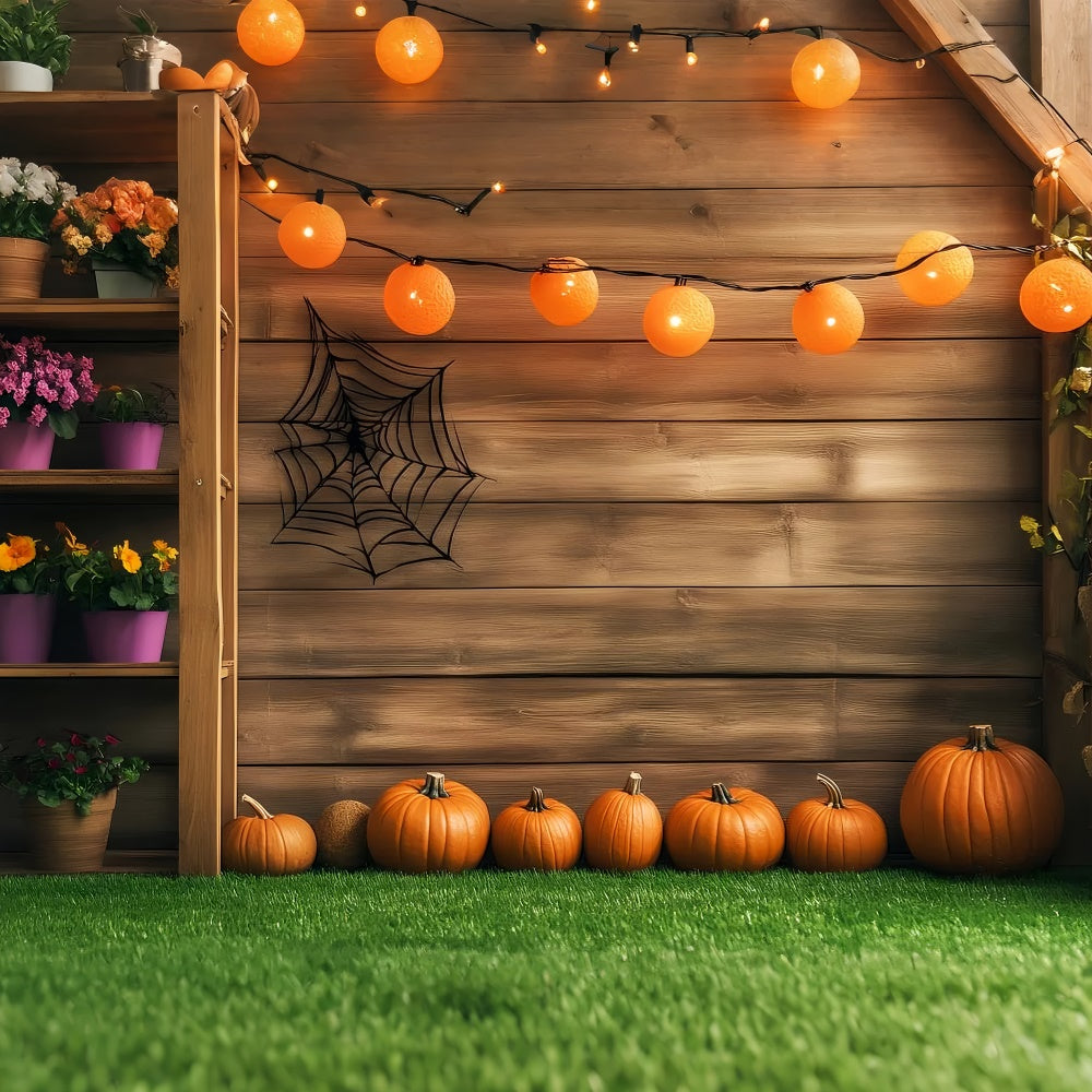 Backdrop For Thanksgiving Spider String Light Porch Backdrop LXX57-326