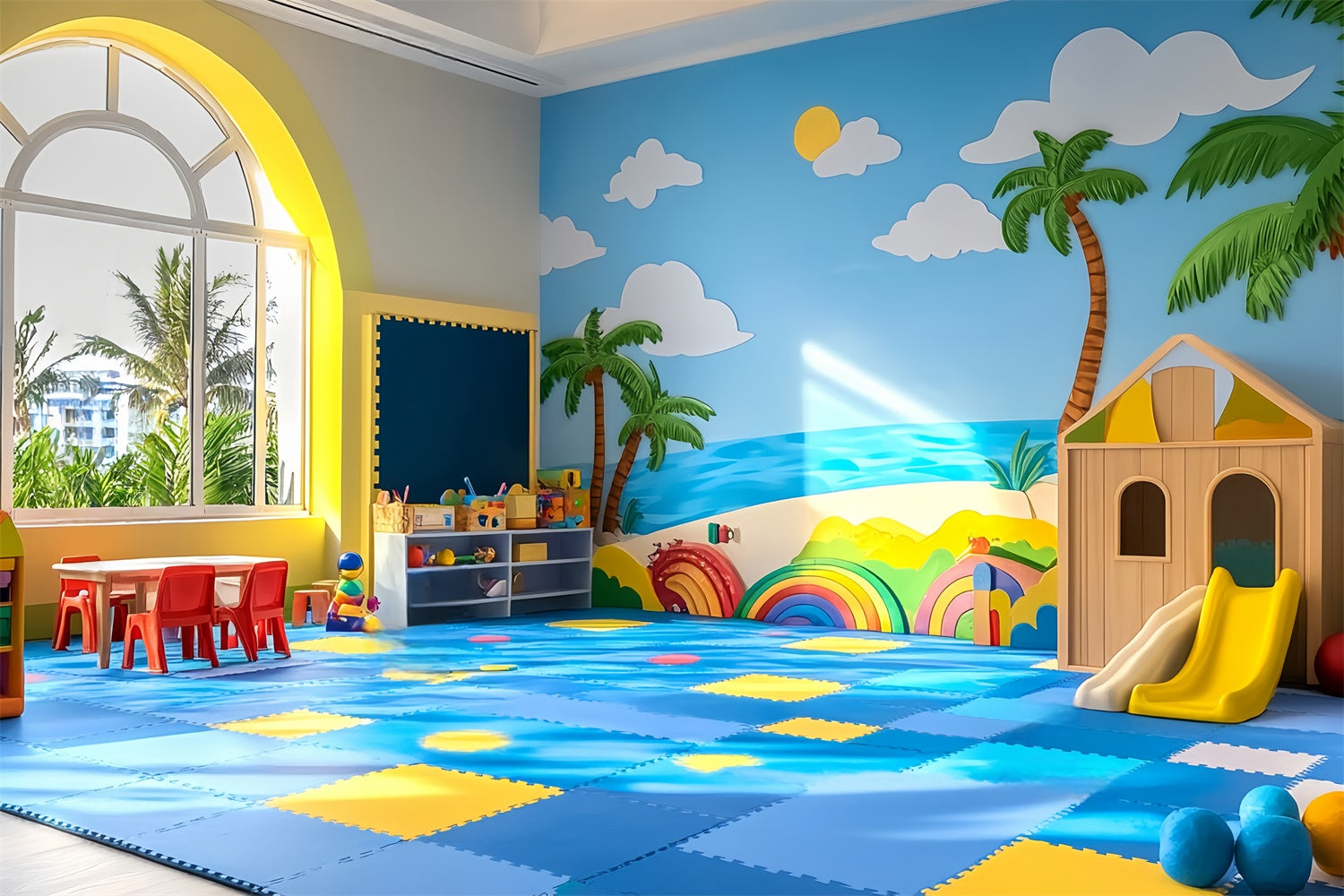 Classroom Backdrops Summer Dreams Learning Backdrop LXX57-35