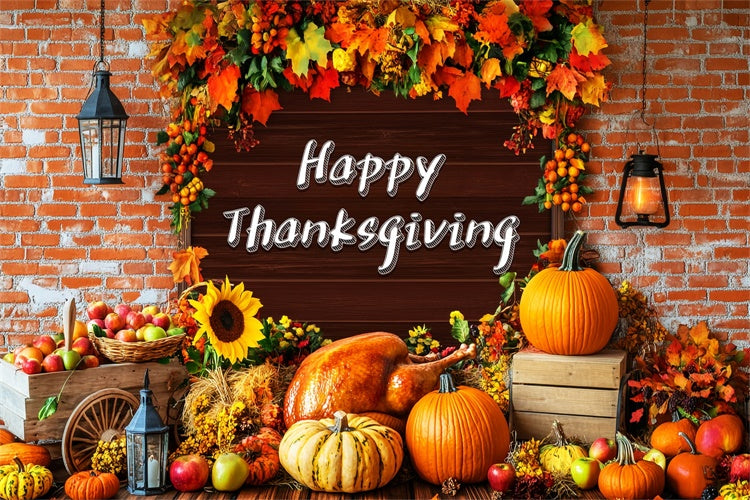 Thanksgiving Backdrop Celebration Harvest Festive Backdrop LXX57-365