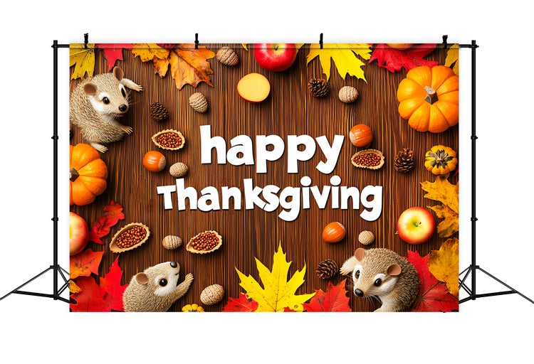 Thanksgiving Themed Backdrop Rustic Animal Scene Backdrop LXX57-370