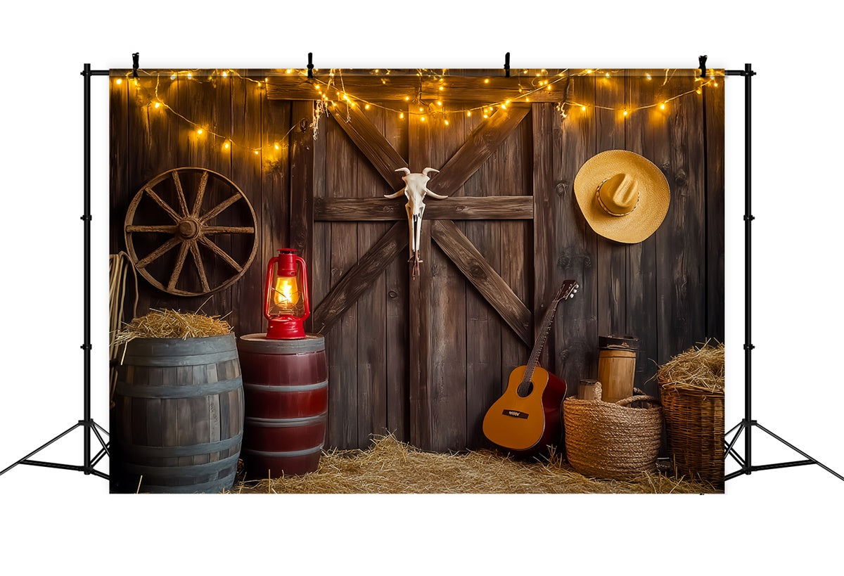 Barn Wood Backdrop Western Barn Glow Backdrop LXX57-384