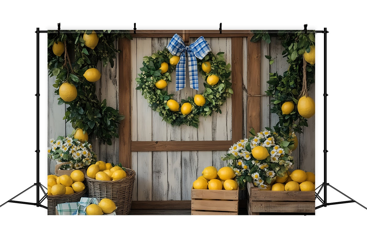 Barn Door Backdrops Daisy Lemon Harvest Backdrop LXX57-385