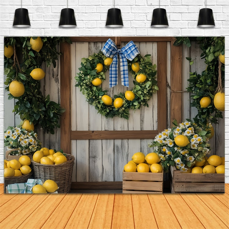 Barn Door Backdrops Daisy Lemon Harvest Backdrop LXX57-385