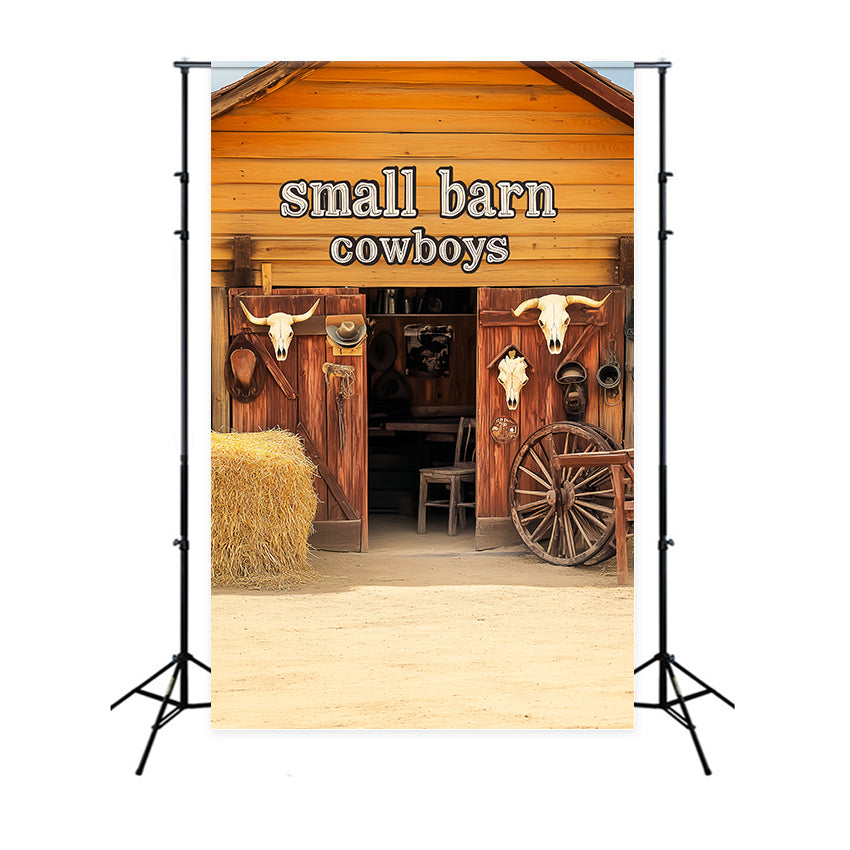 Barn Backdrop Wild West Cowboy Entrance Backdrop LXX57-386