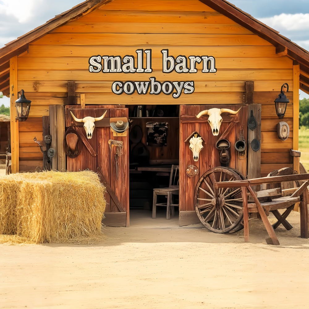 Barn Backdrop Wild West Cowboy Entrance Backdrop LXX57-386
