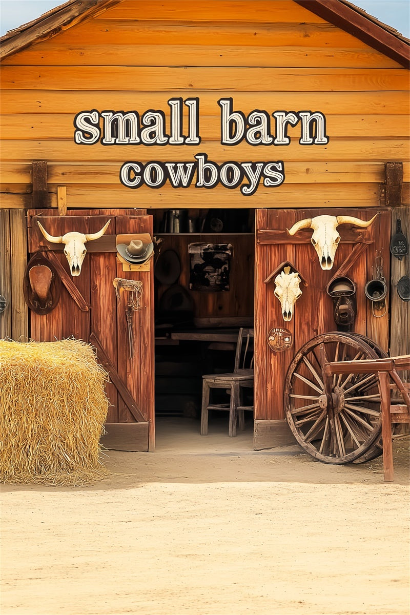Barn Backdrop Wild West Cowboy Entrance Backdrop LXX57-386