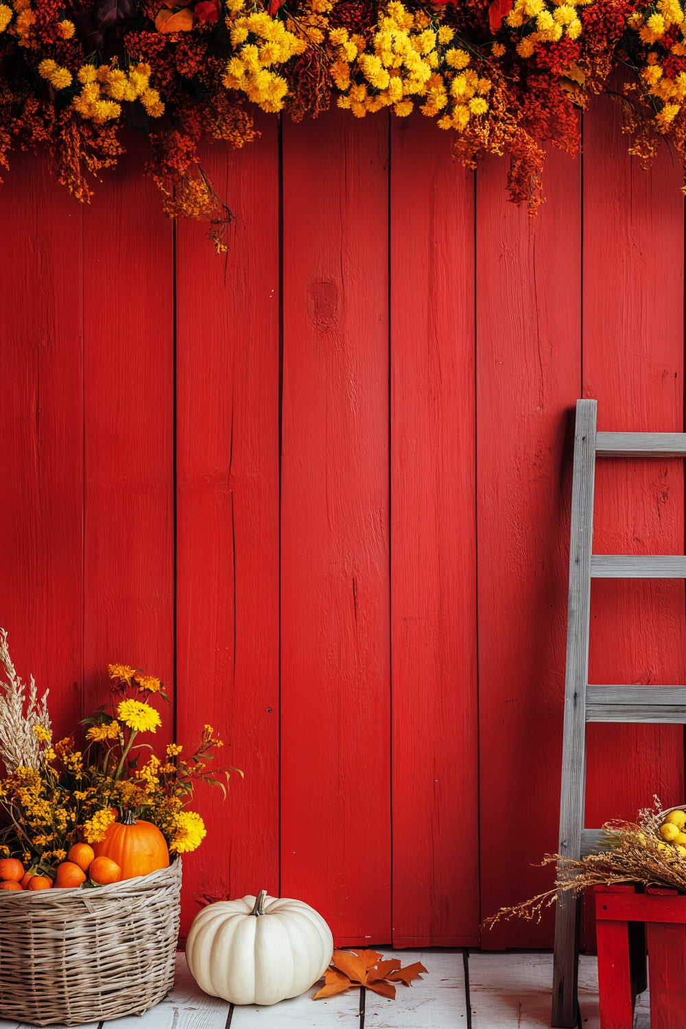 Red Barn Backdrop Rustic Charm Harvest Backdrop LXX57-389