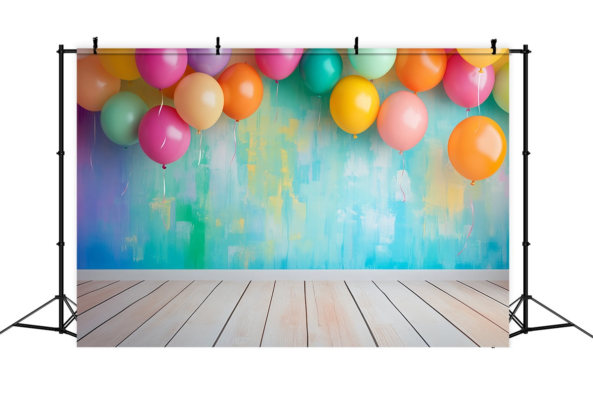 Back To School Backdrop Bright Balloons Study Backdrop LXX57-39