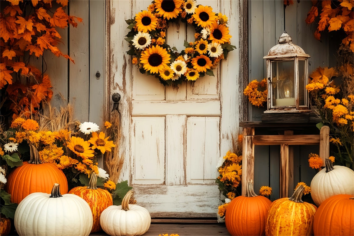 Barn Photo Backdrop Sunflower Harvest Farm Backdrop LXX57-414