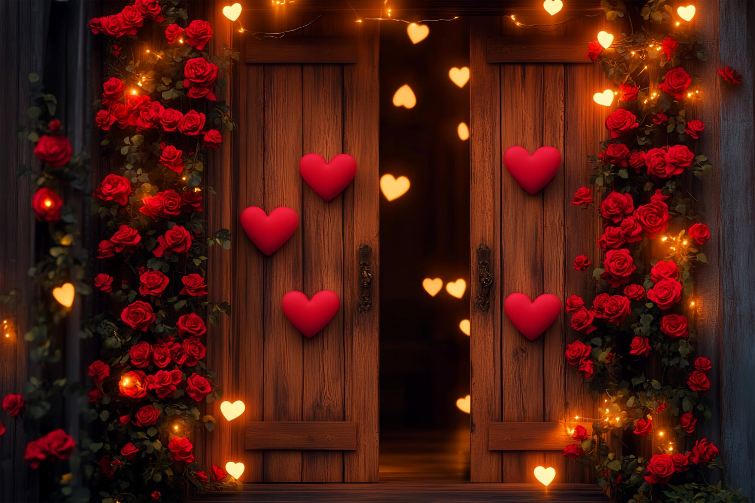 Barn Backdrops Romantic Rose Valentines Day Backdrop LXX57-415