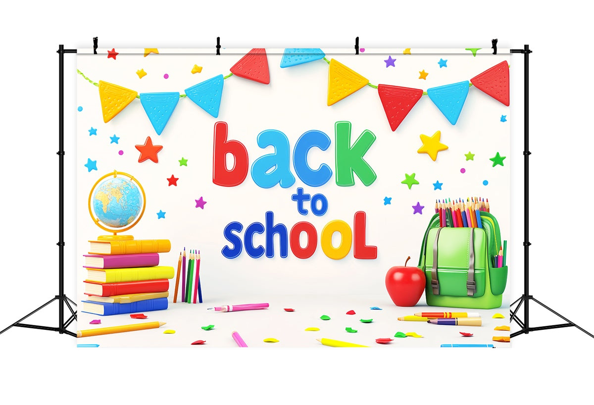 School Photo Backdrops Rainbow Letters Fun Backdrop LXX57-46