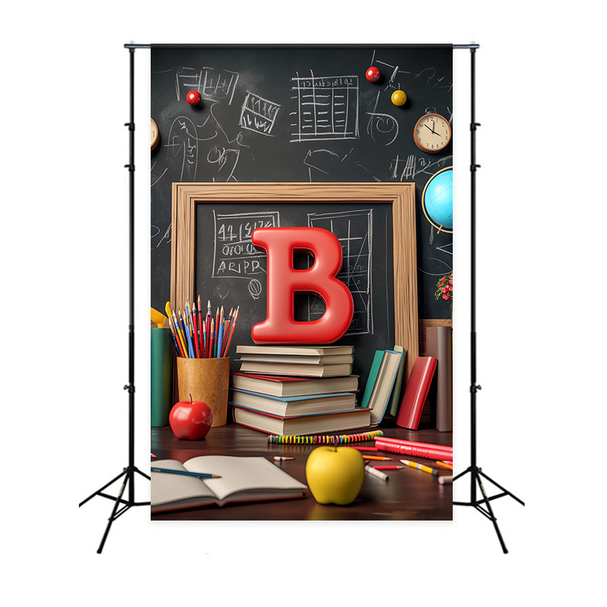 Back To School Backdrop Classic School Desk Backdrop LXX57-48
