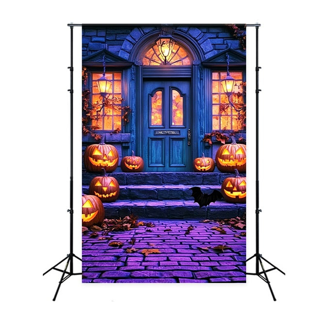 Halloween Photo Backdrop Pumpkin Porch Parade Backdrop LXX57-59
