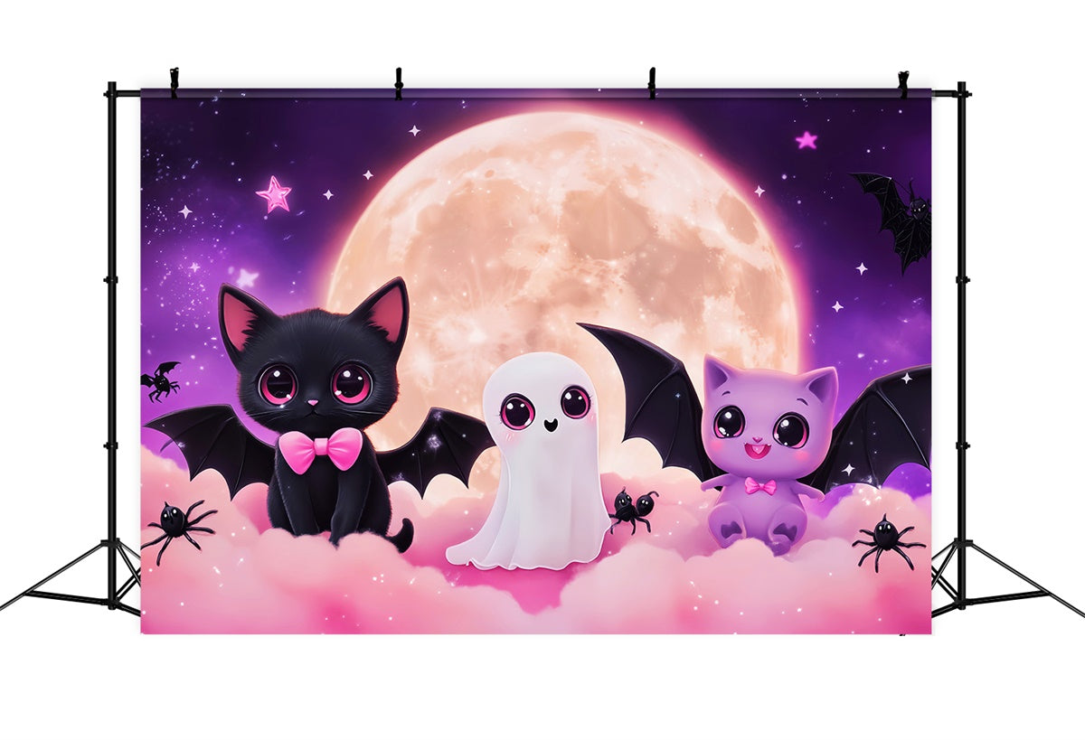 Cute Halloween Backdrop Magical Midnight Cuties Backdrop LXX57-66