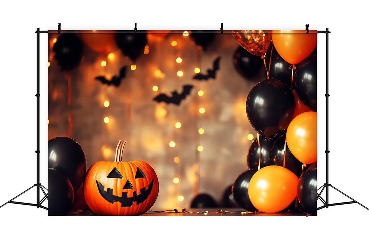 Halloween Party Backdrop Bats Balloons Bash Backdrop LXX57-72