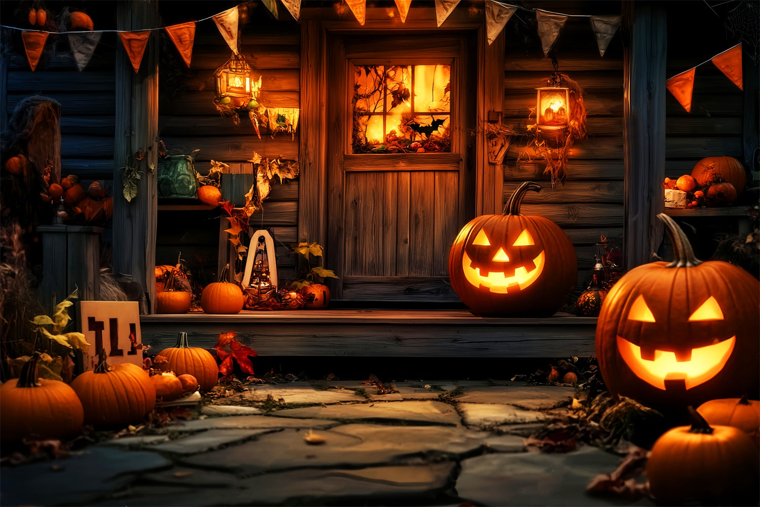 Halloween Picture Backdrop Harvest Haunt Doorway Backdrop LXX57-78
