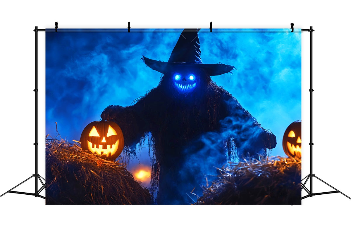 Spooky Halloween Backdrop Sinister Straw Witch Backdrop LXX57-89