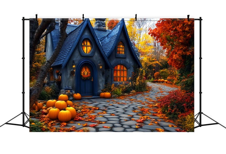 Halloween Photography Backdrop Autumn Path Magic Backdrop LXX57-92