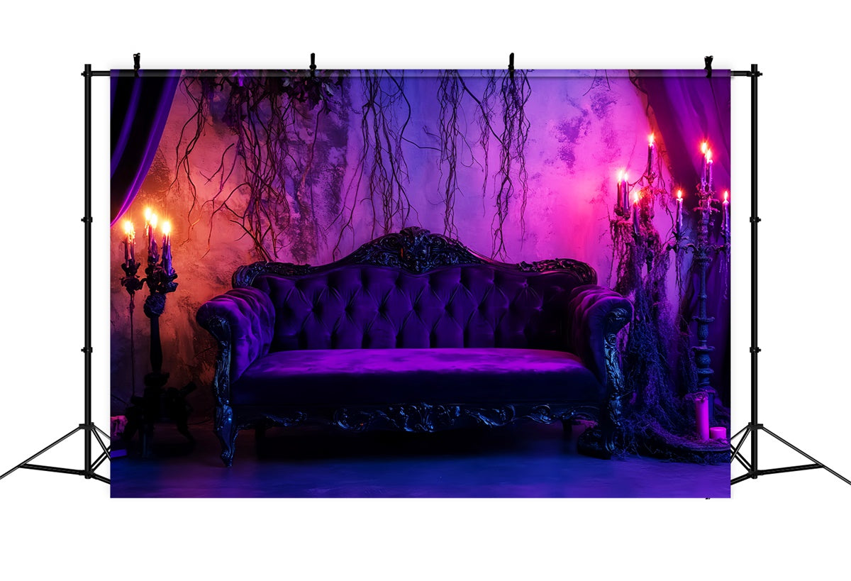 Spooky Halloween Backdrop Haunted Parlor Glam Backdrop LXX57-98