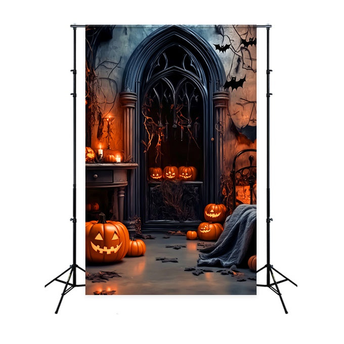 Halloween Backdrop Ideas Shadows Gothic Window Backdrop LXX58-1