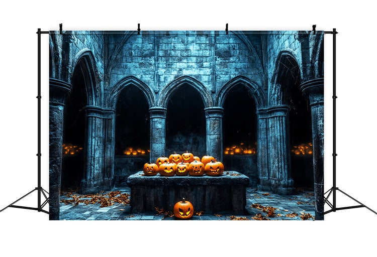 Halloween Photo Backdrop Haunted Stone Vault Backdrop LXX58-11