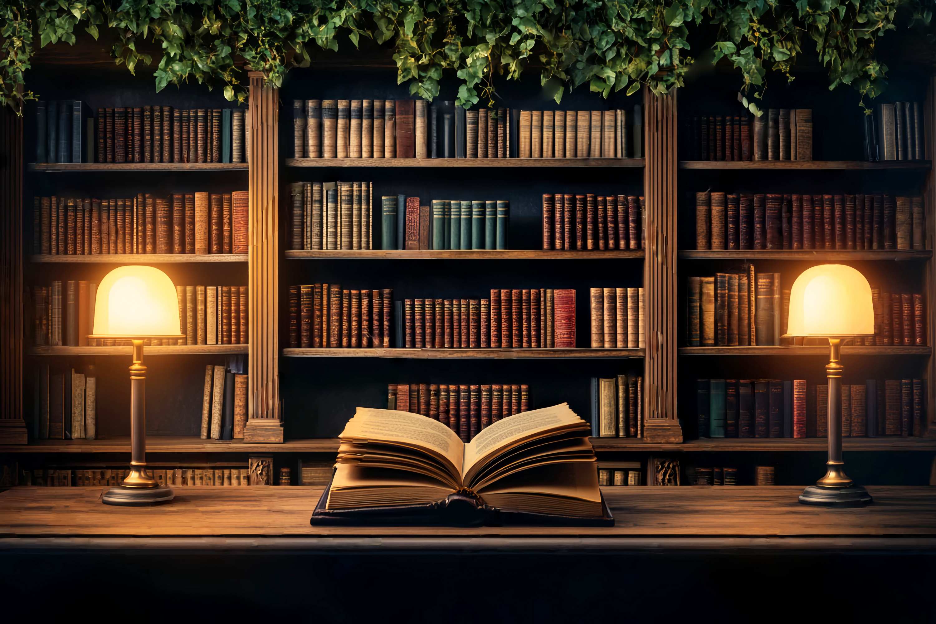 Back To School Backdrops Vintage Library Reading Corner Bookshelf Backdrop LXX58-153